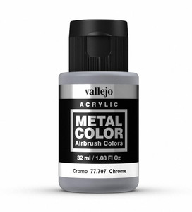 Vallejo Metal Color 707 32ml Chrome Acrylic Paint Vallejo Metal Color 707 32ml Chrome Acrylic Paint
