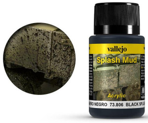 Vallejo Acrylic Weathering Effects 40ml Black Splash Mud Vallejo Acrylic Weathering Effects 40ml Black Splash Mud