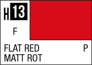 Mr Hobby Aqueous Hobby Colour 10ml 013 Flat Red Acrylic Paint   Mr Hobby Aqueous Hobby Colour 10ml 013 Flat Red Acrylic Paint