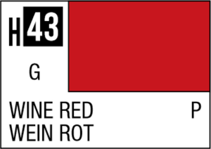 Mr Hobby Aqueous Hobby Colour 10ml 043 Wine Red Gloss Acrylic Paint   Mr Hobby Aqueous Hobby Colour 10ml 043 Wine Red Gloss Acrylic Paint