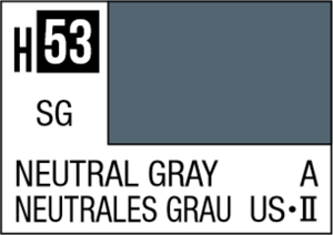 Mr Hobby Aqueous Hobby Colour 10ml 053 Neutral Gray Semi Gloss Acrylic Paint   Mr Hobby Aqueous Hobby Colour 10ml 053 Neutral Gray Semi Gloss Acrylic Paint