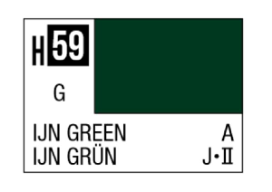  Mr Hobby Aqueous Hobby Colour 10ml 059 IJN Green Gloss Acrylic Paint 