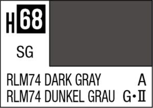 Mr Hobby Aqueous Hobby Colour 10ml 068 RLM74 Dark Gray Semi Gloss Acrylic Paint Mr Hobby Aqueous Hobby Colour 10ml 068 RLM74 Dark Gray Semi Gloss Acrylic Paint