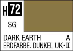  Mr Hobby Aqueous Hobby Colour 10ml 072 Dark Earth Semi Gloss Acrylic Paint 