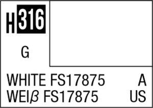 Mr Hobby Aqueous Hobby Colour 10ml 316 White FS17875 Gloss Acrylic Paint Mr Hobby Aqueous Hobby Colour 10ml 316 White FS17875 Gloss Acrylic Paint
