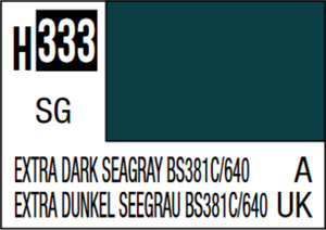 Mr Hobby Aqueous Hobby Colour 10ml 333 Extra Dark Sea Grey BS381C/640 Semi Gloss Acrylic Paint Mr Hobby Aqueous Hobby Colour 10ml 333 Extra Dark Sea Grey BS381C/640 Semi Gloss Acrylic Paint