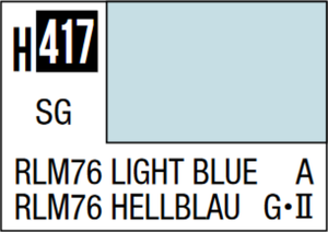 Mr Hobby Aqueous Hobby Colour 10ml 417 RLM76 Light Blue Semi Gloss Acrylic Paint Mr Hobby Aqueous Hobby Colour 10ml 417 RLM76 Light Blue Semi Gloss Acrylic Paint