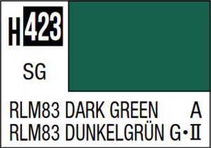 Mr Hobby Aqueous Hobby Colour 10ml 423 RLM83 Dark Green Semi Gloss Acrylic Paint Mr Hobby Aqueous Hobby Colour 10ml 423 RLM83 Dark Green Semi Gloss Acrylic Paint