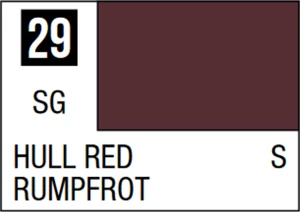  Mr Hobby Mr Colour 10ml 029 Hull Red Semi Gloss Acrylic Paint 