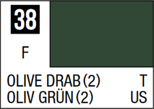 Mr Hobby Mr Colour 10ml 038 Olive Drab 2 Semi Gloss Acrylic Paint   Mr Hobby Mr Colour 10ml 038 Olive Drab 2 Semi Gloss Acrylic Paint