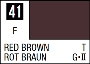 Mr Hobby Mr Colour 10ml 041 Red Brown Flat Acrylic Paint   Mr Hobby Mr Colour 10ml 041 Red Brown Flat Acrylic Paint