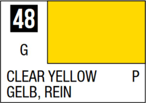  Mr Hobby Mr Colour 10ml 048 Clear Yellow Gloss Acrylic Paint 