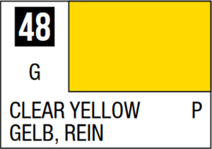  Mr Hobby Mr Colour 10ml 048 Clear Yellow Gloss Acrylic Paint 