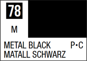 Mr Hobby Mr Colour 10ml 078 Metal Black Acrylic Paint Mr Hobby Mr Colour 10ml 078 Metal Black Acrylic Paint