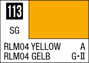 Mr Hobby Mr Colour 10ml 113 RLM04 Yellow Semi Gloss Acrylic Paint Mr Hobby Mr Colour 10ml 113 RLM04 Yellow Semi Gloss Acrylic Paint