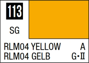 Mr Hobby Mr Colour 10ml 113 RLM04 Yellow Semi Gloss Acrylic Paint 