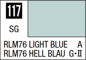 Mr Hobby Mr Colour 10ml 117 RLM76 Light Blue Semi Gloss Acrylic Paint Mr Hobby Mr Colour 10ml 117 RLM76 Light Blue Semi Gloss Acrylic Paint