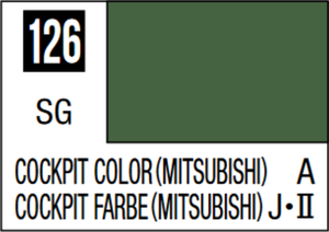 Mr Hobby Mr Colour 10ml 126 Cockpit Color Mitsubishi Semi Gloss Acrylic Paint   Mr Hobby Mr Colour 10ml 126 Cockpit Color Mitsubishi Semi Gloss Acrylic Paint