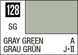Mr Hobby Mr Colour 10ml 128 Gray Green Semi Gloss Acrylic Paint   Mr Hobby Mr Colour 10ml 128 Gray Green Semi Gloss Acrylic Paint