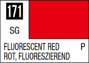 Mr Hobby Mr Colour 10ml 171 Fluorescent Red Acrylic Paint   Mr Hobby Mr Colour 10ml 171 Fluorescent Red Acrylic Paint