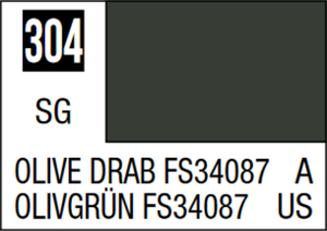 Mr Hobby Mr Colour 10ml 304 Olive Drab FS34087 Semi Gloss Acrylic Paint Mr Hobby Mr Colour 10ml 304 Olive Drab FS34087 Semi Gloss Acrylic Paint