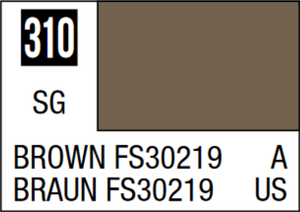Mr Hobby Mr Colour 10ml 310 Brown FS30219 Semi Gloss Acrylic Paint Mr Hobby Mr Colour 10ml 310 Brown FS30219 Semi Gloss Acrylic Paint