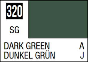 Mr Hobby Mr Colour 10ml 320 Dark Green Semi Gloss Acrylic Paint Mr Hobby Mr Colour 10ml 320 Dark Green Semi Gloss Acrylic Paint