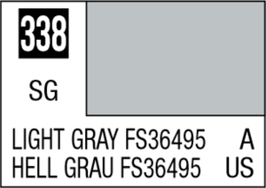 Mr Hobby Mr Colour 10ml 338 Light Gray FS6495 Semi Gloss Acrylic Paint Mr Hobby Mr Colour 10ml 338 Light Gray FS6495 Semi Gloss Acrylic Paint