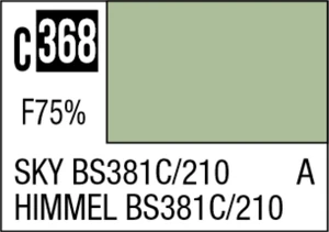  Mr Hobby Mr Colour 10ml 368 Sky BS381C/BS210 Semi Gloss Acrylic Paint 