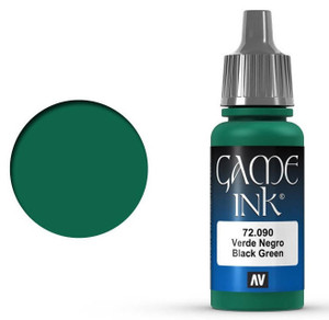 Vallejo 17ml Game Color Ink Black Green Vallejo 17ml Game Color Ink Black Green