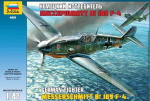  Zvezda 1/48 Messerschmitt Bf 109F-4 Model Kit 