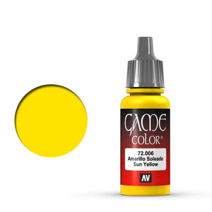 Vallejo 17ml Game Color 006 Sun Yellow   Vallejo 17ml Game Color 006 Sun Yellow