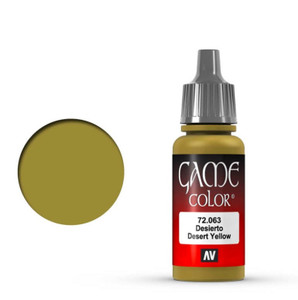 Vallejo 17ml Game Color 063 Desert Yellow   Vallejo 17ml Game Color 063 Desert Yellow