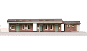 Superquick 1/76 Island Platform Station Building Card Building Kit Superquick 1/76 Island Platform Station Building Card Building Kit