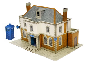 Superquick 1/76 Police Station & Public Library Card Building Kit   Superquick 1/76 Police Station & Public Library Card Building Kit