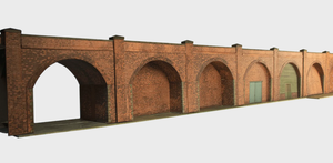 Superquick 1/76 Low Relief Embankment Arches (Red Brick) Card Building Kit   Superquick 1/76 Low Relief Embankment Arches (Red Brick) Card Building Kit