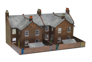 Superquick 1/76 Low Relief Terrace Backs (Red Brick) Card Building Kit Superquick 1/76 Low Relief Terrace Backs (Red Brick) Card Building Kit