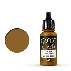Vallejo 18ml Game Color Wash 200 Sepia Vallejo 18ml Game Color Wash 200 Sepia