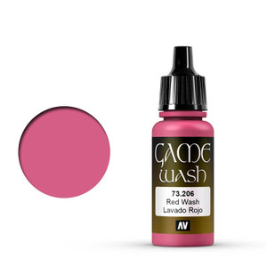 Vallejo 18ml Game Color Wash 206 Red   Vallejo 18ml Game Color Wash 206 Red