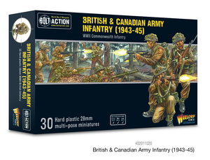 Warlord Games 28mm Bolt Action British & Canadian Army infantry 1943-1945 Warlord Games 28mm Bolt Action British & Canadian Army infantry 1943-1945