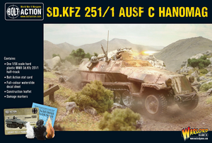 Warlord Games 28mm Bolt Action Sd.Kfz.251/1 Ausf.C Hanomag Half-Track   Warlord Games 28mm Bolt Action Sd.Kfz.251/1 Ausf.C Hanomag Half-Track