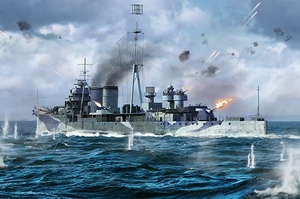 Trumpeter 1/700 HMS Colombo C-Class Light Cruiser Model Kit Trumpeter 1/700 HMS Colombo C-Class Light Cruiser Model Kit