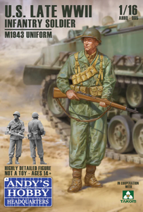 Andy’s Hobby Headquarters Andy's Hobby Headquarters 1/16 US Army Late WWII Infantry Soldier M1943 Uniform Andy’s Hobby Headquarters Andy's Hobby Headquarters 1/16 US Army Late WWII Infantry Soldier M1943 Uniform