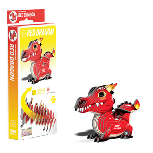 Eugy Red Dragon Card 3D Puzzle Eugy Red Dragon Card 3D Puzzle