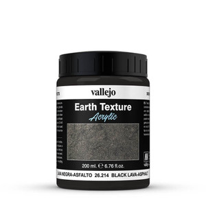 Vallejo Acrylic Stone Textures 200ml Black Lava-Asphalt   Vallejo Acrylic Stone Textures 200ml Black Lava-Asphalt