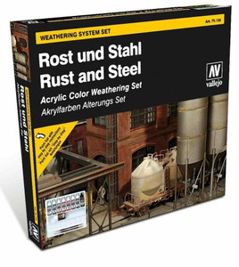  Vallejo Model Color Set - Rust and Steel Effects Set 