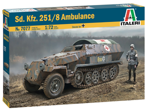 Italeri 1/72 Sd.Kfz.251/8 Half-track Ambulance Model Kit Italeri 1/72 Sd.Kfz.251/8 Half-track Ambulance Model Kit