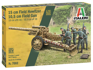 Italeri 1/72 15cm sFH 18 or 10.5cm sK 18 Artillery Model Kit Italeri 1/72 15cm sFH 18 or 10.5cm sK 18 Artillery Model Kit