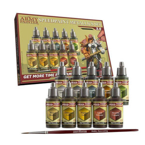  Army Painter Speedpaint Metallic Set 2.0 Acrylic Paint Set 