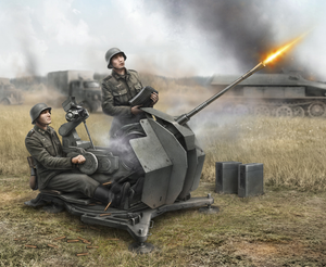 Zvezda 1/72 German 2cm Flak 38 Anti-Aircraft Gun with Crew Zvezda 1/72 German 2cm Flak 38 Anti-Aircraft Gun with Crew